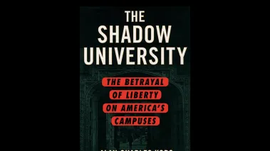 Book cover of "The Shadow University: The Betrayal of Liberty on America's Campuses" by Alan Charles Kors and Harvey Silverglate